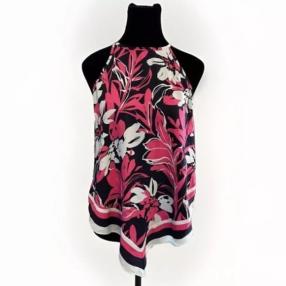 Laundry By Shelli Segal Tops - New Laundry By Shelli Segal Top XS Blouse Tank Floral Handkerchief Pink Y2K